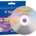 Verbatim Dvd+r Dl 8.5gb 10x 5 Pack With Jewel Cases | 77-43541