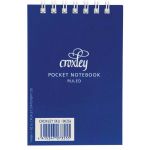 Croxley Notebook Pocket Top Opening 76x111mm Blue Cover 50 Leaf | 61-100256