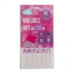 Spencil Write And Stick On Name Labels 40pk Pink | 61-113723