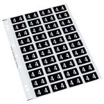 Codafile Label Numeric 4 25mm Pack 5 Sheets | 61-162504