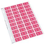 Codafile Label Numeric 5 25mm Pack 5 Sheets | 61-162505