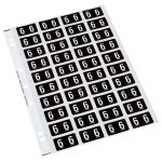 Codafile Label Numeric 6 25mm Pack 5 Sheets | 61-162506