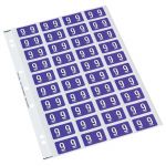 Codafile Label Numeric 9 25mm Pack 5 Sheets | 61-162509