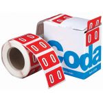 Codafile Label Numeric 0 25mm Roll 500 | 61-162520