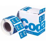 Codafile Label Numeric 3 25mm Roll 500 | 61-162523