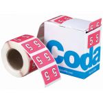 Codafile Label Numeric 5 25mm Roll 500 | 61-162525