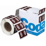 Codafile Label Numeric 6 25mm Roll 500 | 61-162526
