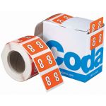 Codafile Label Numeric 8 25mm Roll 500 | 61-162528