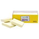 Stick\'n Note Yellow 38x50mm 100 Sheet Pad Pack 12 | 61-200901