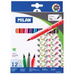 Milan Markers Fine Tip Pack 12 Assorted Colours | 61-214184