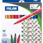 Milan Markers Fine Tip Pack 24 Assorted Colours | 61-214185