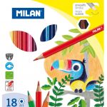 Milan Coloured Pencils Hexagonal Pack 18 Assorted Colours | 61-214222