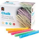 Ec Dustless Chalk Coloured Box 100 | 61-227694