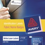 Avery Label Fabric Badge L7418 86.5 X 55.5mm 8up 15 Sheets | 61-231445