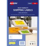 Avery Shipping Label L7162fy Fluoro Yellow Laser 99.1x34mm 16up 25 Sheets | 61-231452