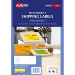 Avery Shipping Label L7163fy Flo Yellow Laser 99.1x38.1mm 14up 25 Sheets | 61-231477