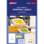 Avery Shipping Label L7167fy Flo Yellow Laser 199.6x289.1mm 1up 25 Sheets | 61-231482