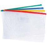 Fm Data Wallet A4 Clear Pvc With Zip Assorted | 61-231870