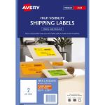 Avery Shipping Label L7168fo Fluoro Orange Laser 199.6x143.5mm 2 Up 10 Shts | 61-238011