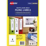 Avery Label L7171 Lever Arch 4up 25 Sheets 200x60mm | 61-238033