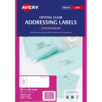 Avery Label L7563-25 Clear 14up 25 Sheets 99x38mm | 61-238040