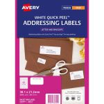 Avery Label J8651-50 Inkjet 65up 50 Sheets 38x21mm | 61-238064
