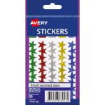Avery Label Stars Small Assorted 90 Pack | 61-238107