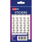 Avery Label Stars Small Silver 90 Pack | 61-238109