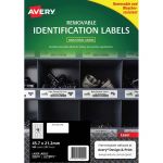 Avery Weather Resistant Removable Label L4778 Laser 45.7x21.2mm White 48up 20 Sheets | 61-238112