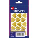 Avery Label Hearts Gold Medium 30 Pack | 61-238141
