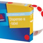 Avery Label Dispenser Dmc14r Red Round 14mm 1050 Pack | 61-238260