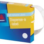 Avery Label Dispenser Dmc14w White Round 14mm 1200 Pack | 61-238261