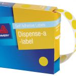 Avery Label Dispenser Dmc14y Yellow Round 14mm 1050 Pack | 61-238262