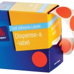 Avery Label Dispenser Dmc24o Orange Round 24mm 500 Pack | 61-238268
