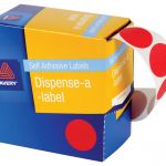 Avery Label Dispenser Dmc24r Red Round 24mm 500 Pack | 61-238270