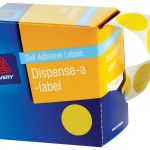 Avery Label Dispenser Dmc24y Yellow Round 24mm 500 Pack | 61-238272