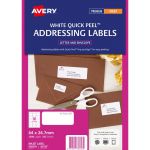 Avery Label J8158-50 Inkjet 30up 50 Sheets 64x26mm | 61-238374