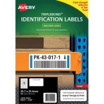 Avery Triplebond Label L6140 White Laser 45.7x25.4mm 40up 10 Sheets | 61-238394