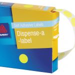 Avery Label Dispenser Dmc14fy Yellow Fluoro Round 14mm 700 Pack | 61-238416