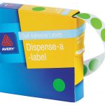 Avery Label Dispenser Dmc24fg Green Fluoro Round 24mm 350 Pack | 61-238419