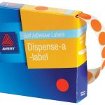 Avery Label Dispenser Dmc14fo Orange Fluoro Round 14mm 700 Pack | 61-238422