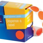 Avery Label Dispenser Dmc24fo Orange Fluoro Round 24mm 350 Pack | 61-238423