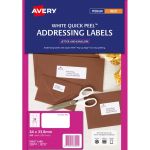 Avery Label J8159-25 Inkjet 24up 25 Sheets 64x33mm | 61-238429