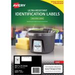 Avery Ultra Resistant Id Label L7911 White Laser 45.7x21.2mm 48up 10 Sheets | 61-238446