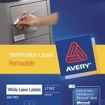 Avery Label L7163 Rev-25 99.1x38.1 14up 25 Sheets | 61-238507