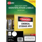Avery Heavy Duty Id Label L6112 White Laser 40mm 24up 10 Sheets | 61-238555
