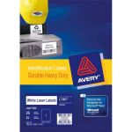 Avery Heavy Duty Id Label L7067 White Laser 199.6x289.1mm 1up 25 Sheets | 61-238557