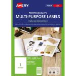 Avery Label L7767-25 Glossy 1up 25 Sheets 199x289mm | 61-238567