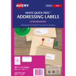 Avery Label L7651-100 White 38.1x21.2mm 65up 100 Sheets | 61-238674