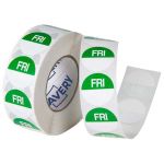 Avery Labels Friday Round Day 24mm Green White 1000 Roll | 61-238809